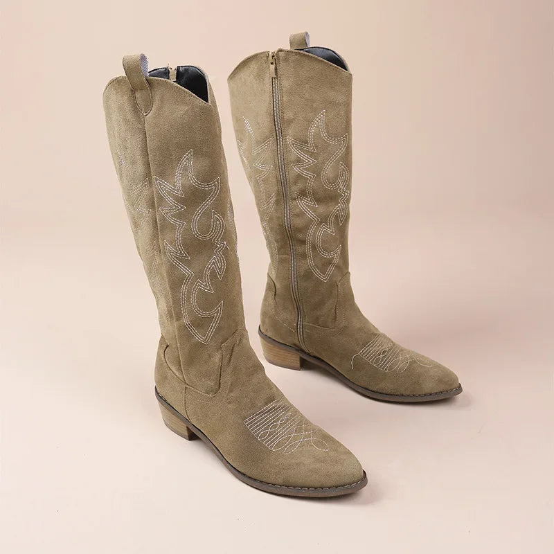 Ivy™ - Bestickte Western-Cowboystiefel