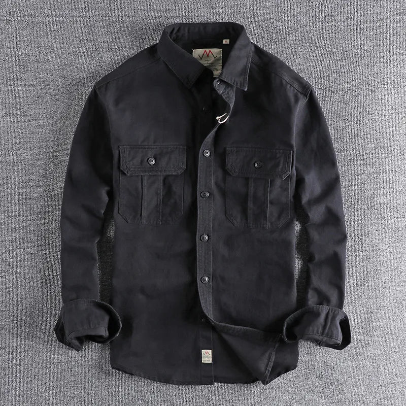 Renae - Herren Baumwollshirt in Armee-Grün