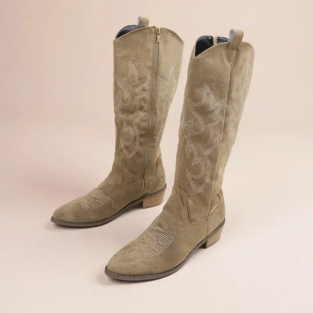 Ivy™ - Bestickte Western-Cowboystiefel
