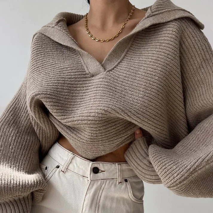 Oversize Gemütlicher Strickpullover für Damen