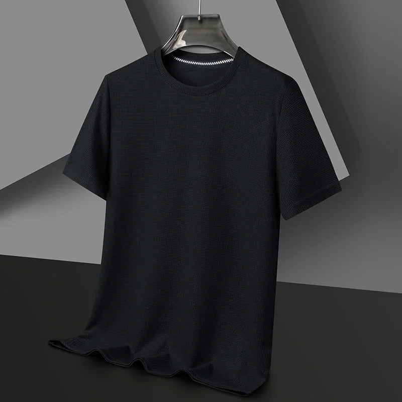 Thad - Premium Baumwollwaffel T-Shirt Braun