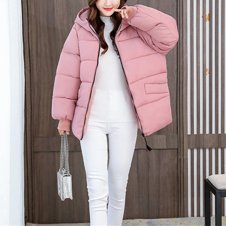 Wattierter Baumwollparka mit Kapuze für Winter – Emily