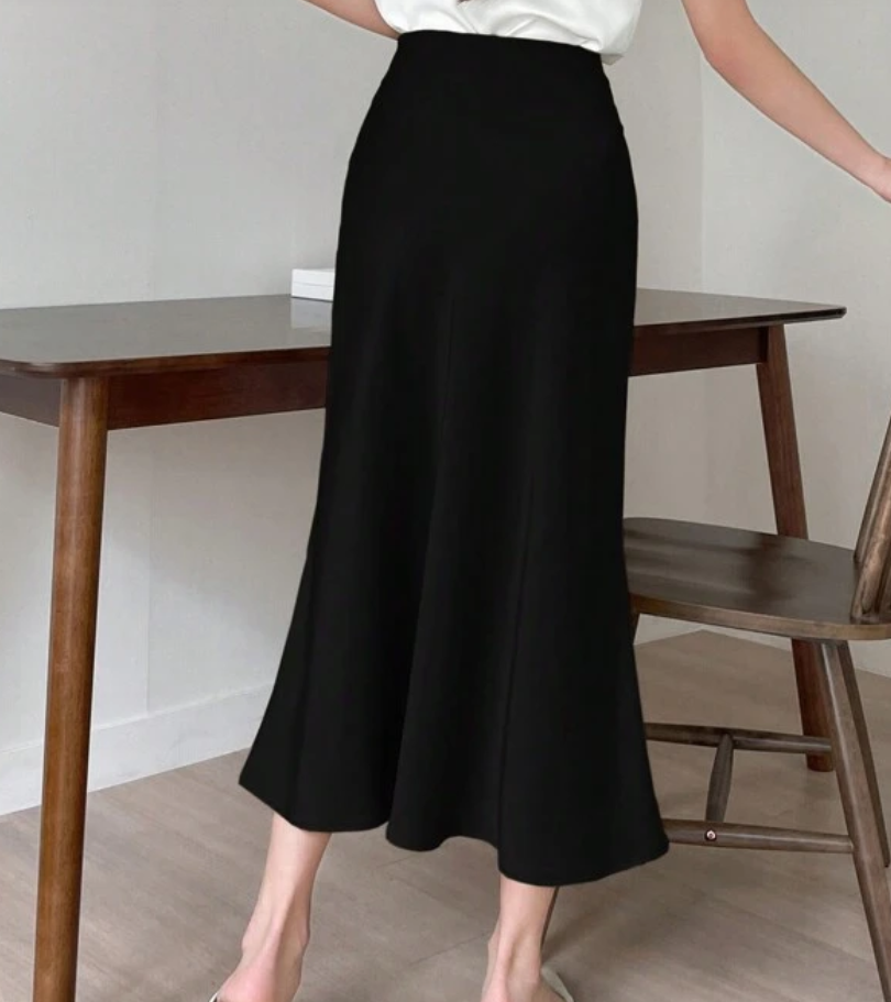 Allanna | Satin-Rock mit hoher Taille