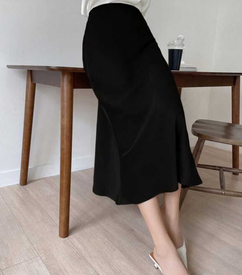 Allanna | Satin-Rock mit hoher Taille