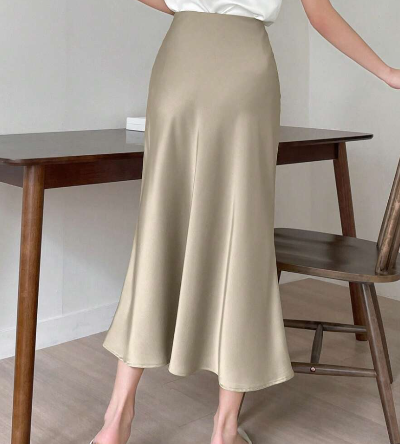 Allanna | Satin-Rock mit hoher Taille