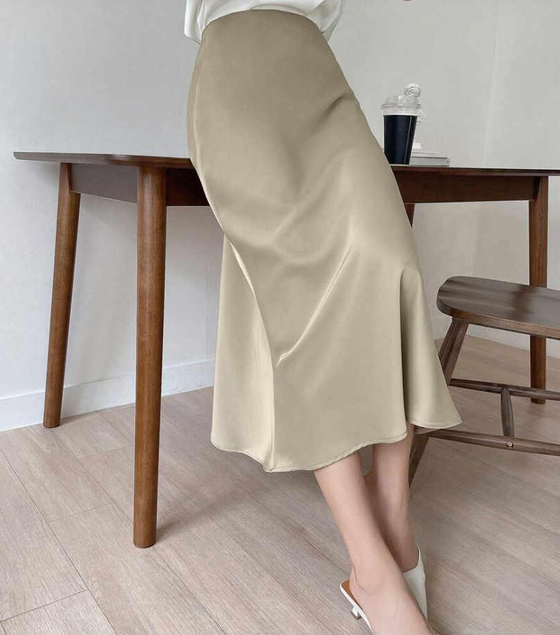 Allanna | Satin-Rock mit hoher Taille