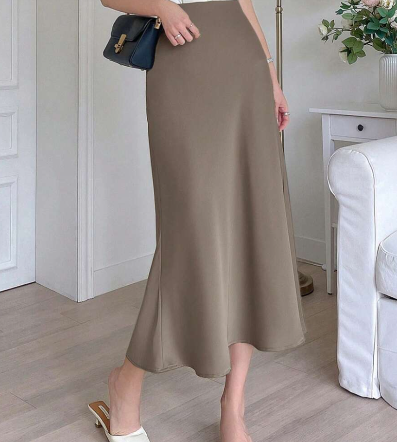 Allanna | Satin-Rock mit hoher Taille