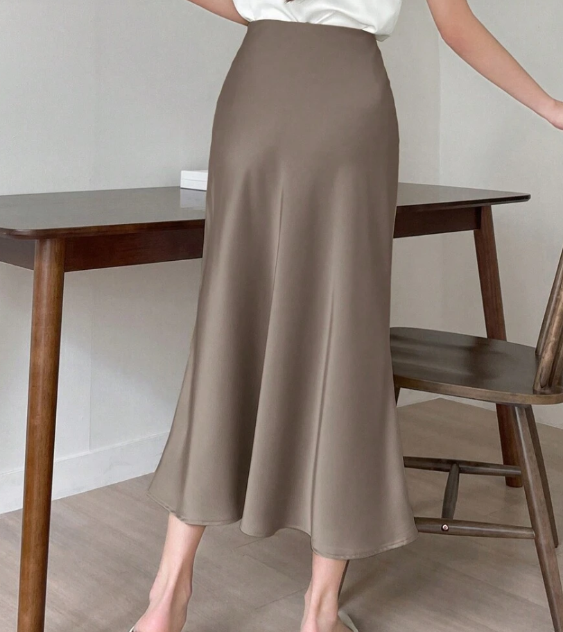Allanna | Satin-Rock mit hoher Taille