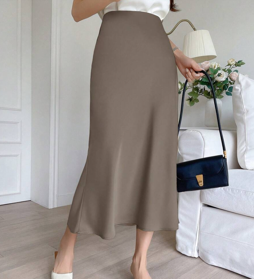 Allanna | Satin-Rock mit hoher Taille