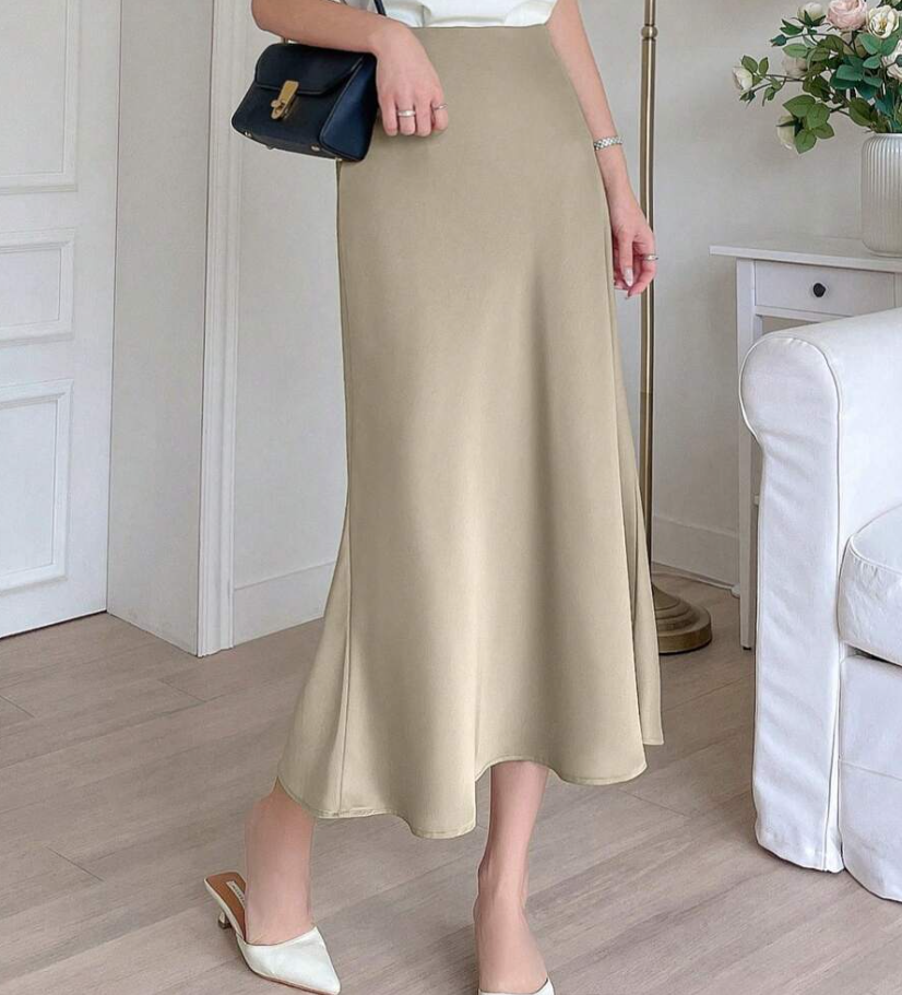 Allanna | Satin-Rock mit hoher Taille