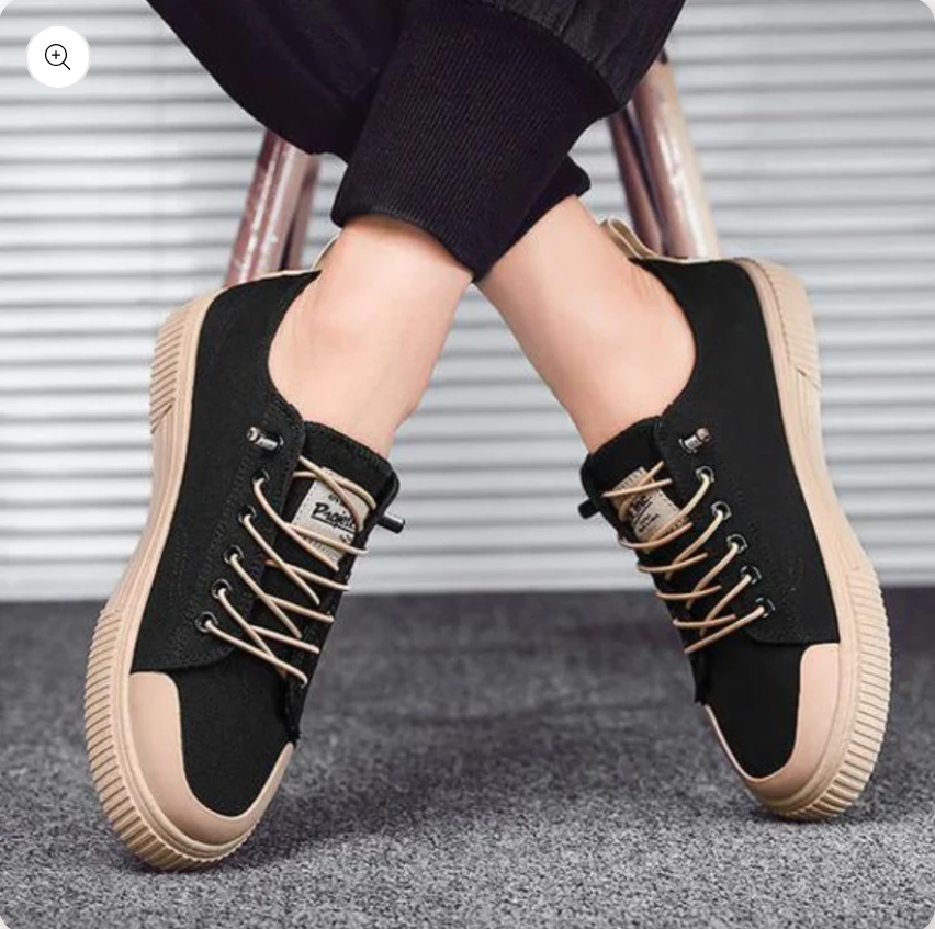 Herren-Schuhe Schwarz/Beige