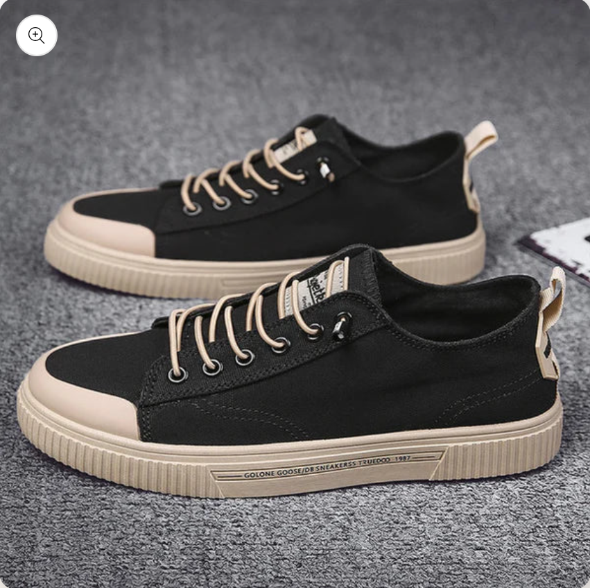 Herren-Schuhe Schwarz/Beige