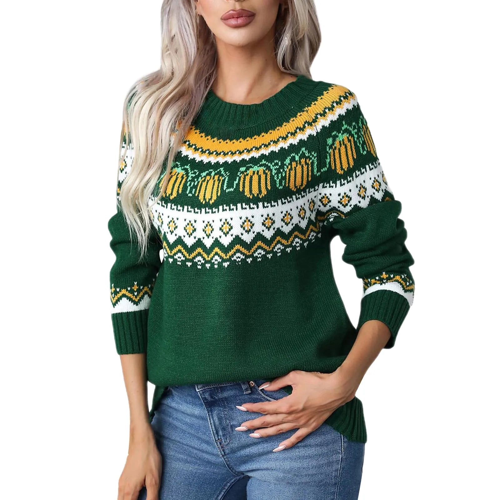 Warmer Strickpullover für Frauen