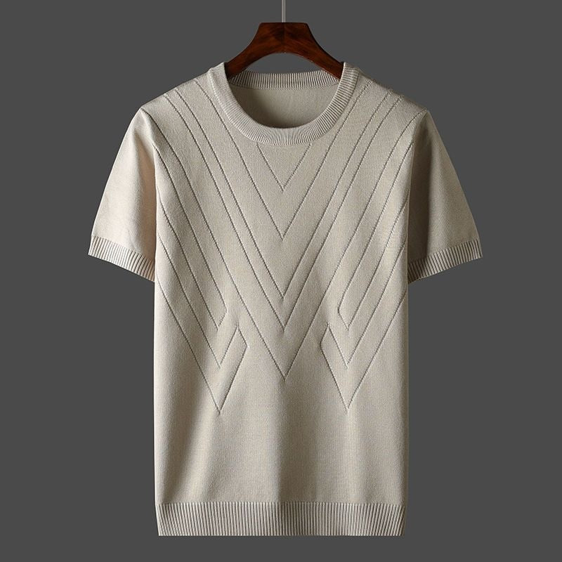 Jeffrey - Apricotfarbenes Kaschmir-T-Shirt