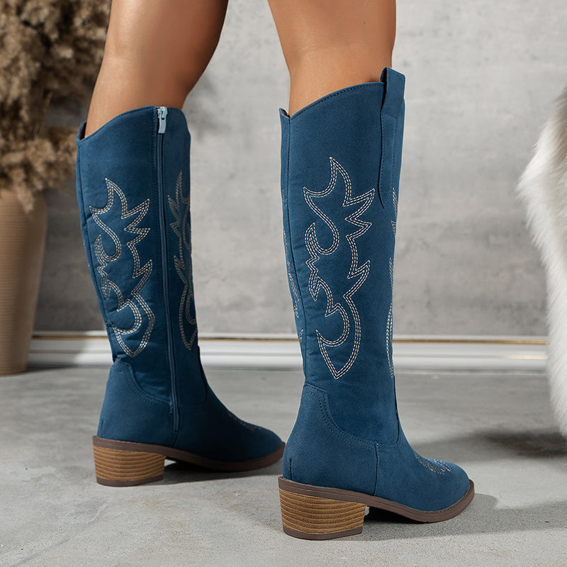 Ivy™ - Bestickte Western-Cowboystiefel