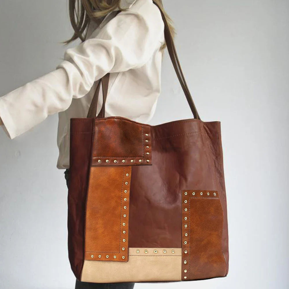 Inga™ | Vintage Patchwork-Tasche aus Leder