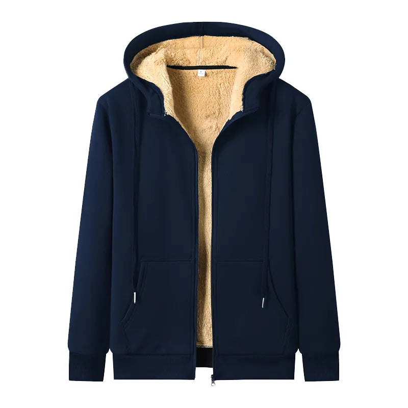 Warme Lamm-Kapuzenjacke für Winter – Elias
