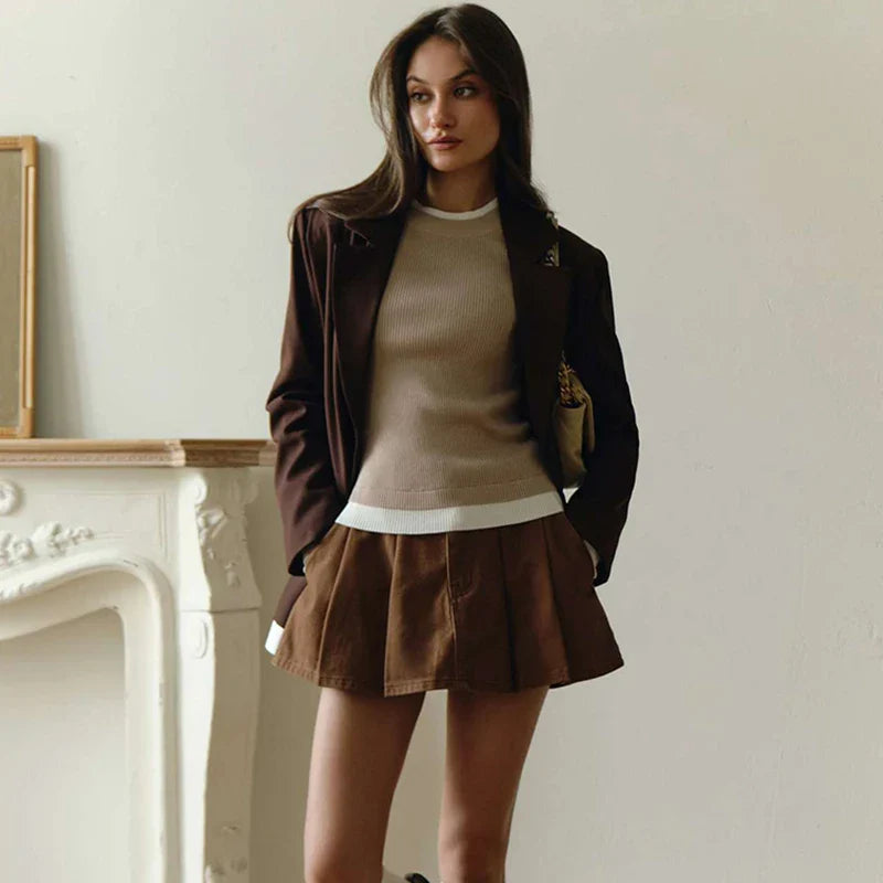 Linan | Kontrastfarbener strickpullover für damen