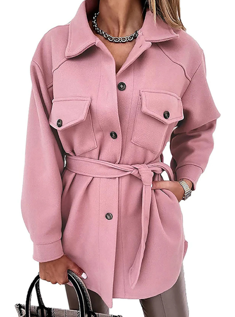 Übergroße, locker sitzende Button-Up Jacke für Frauen