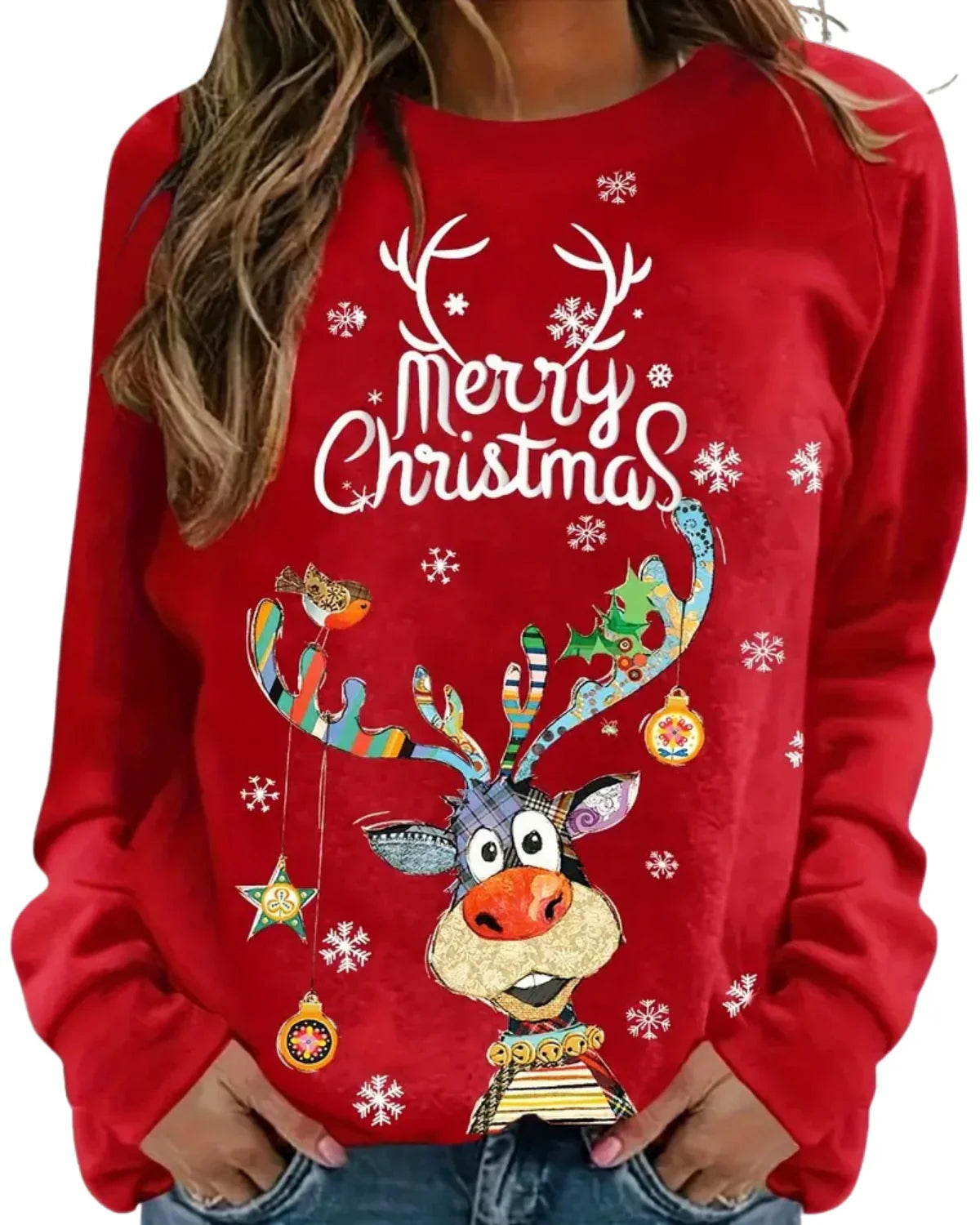 Weihnachtlicher Winterpullover für Damen