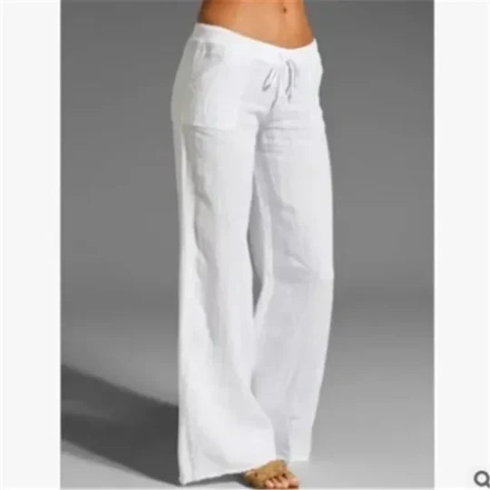 Weiße Leinenhose Damen