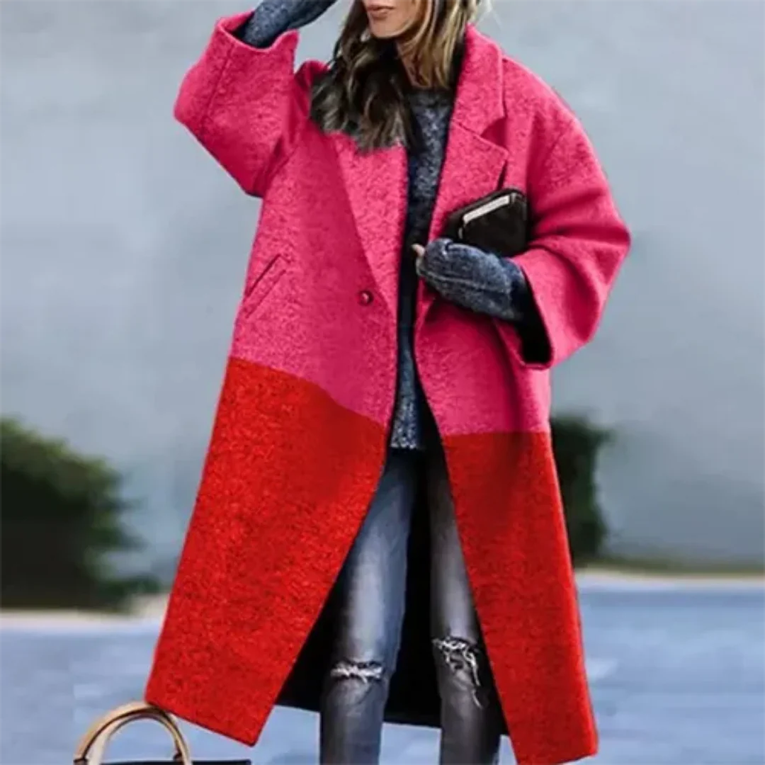 Yuliemen | Damen Karierter Winter Mantel | Lange