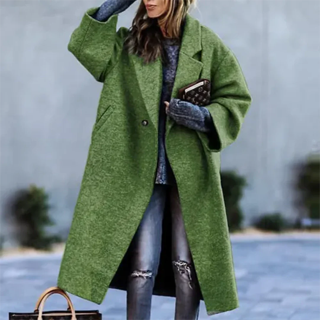 Yuliemen | Damen Karierter Winter Mantel | Lange