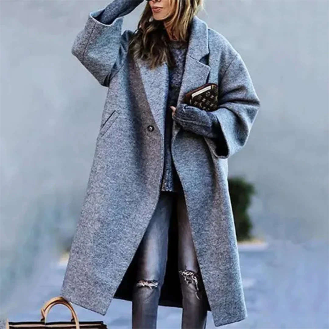 Yuliemen | Damen Karierter Winter Mantel | Lange