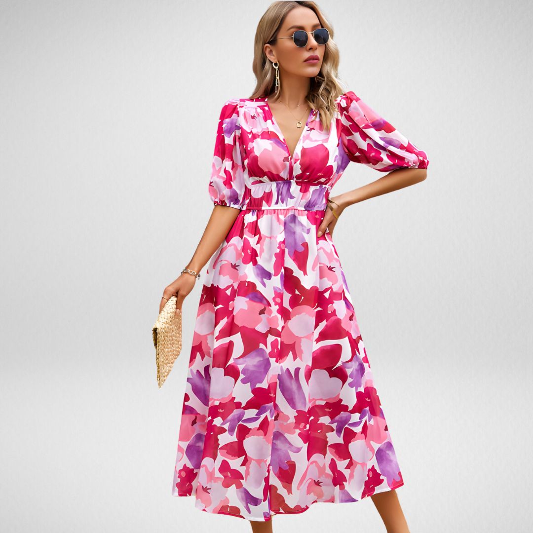 Stella™ - Charmantes Kleid mit V-Ausschnitt