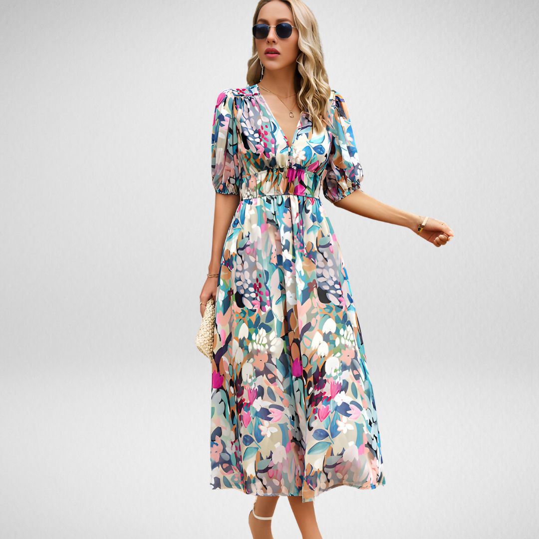 Stella™ - Charmantes Kleid mit V-Ausschnitt