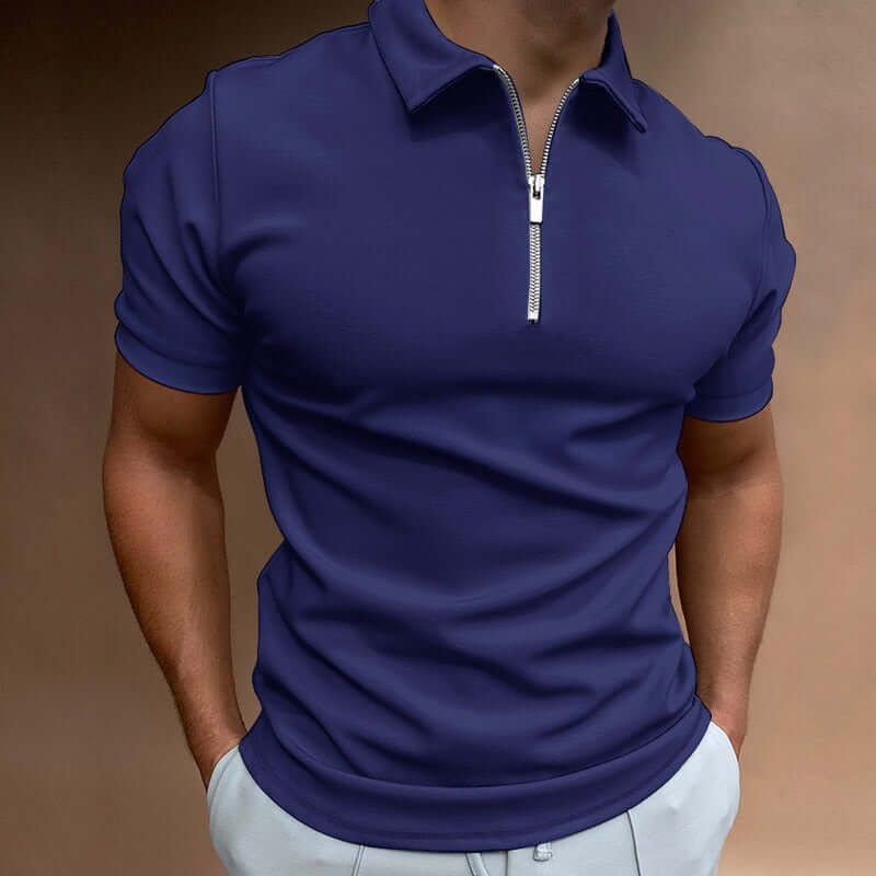 Elegantes Zip-Up-Polohemd für Herren