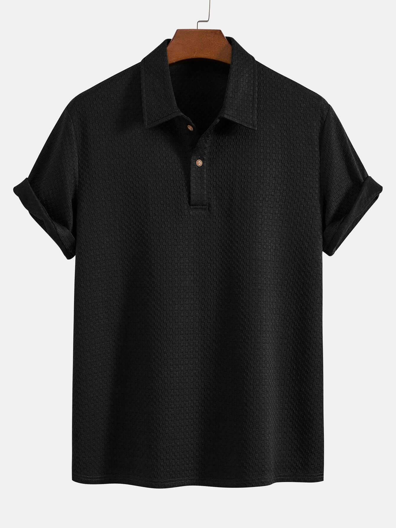 Kariertes Jacquard-Poloshirt für Herren