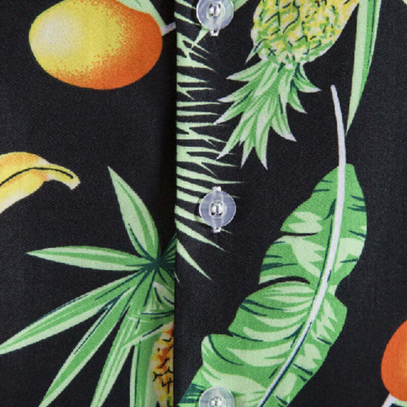 Stylisches Herren Kurzarmhemd mit Obst-Druck