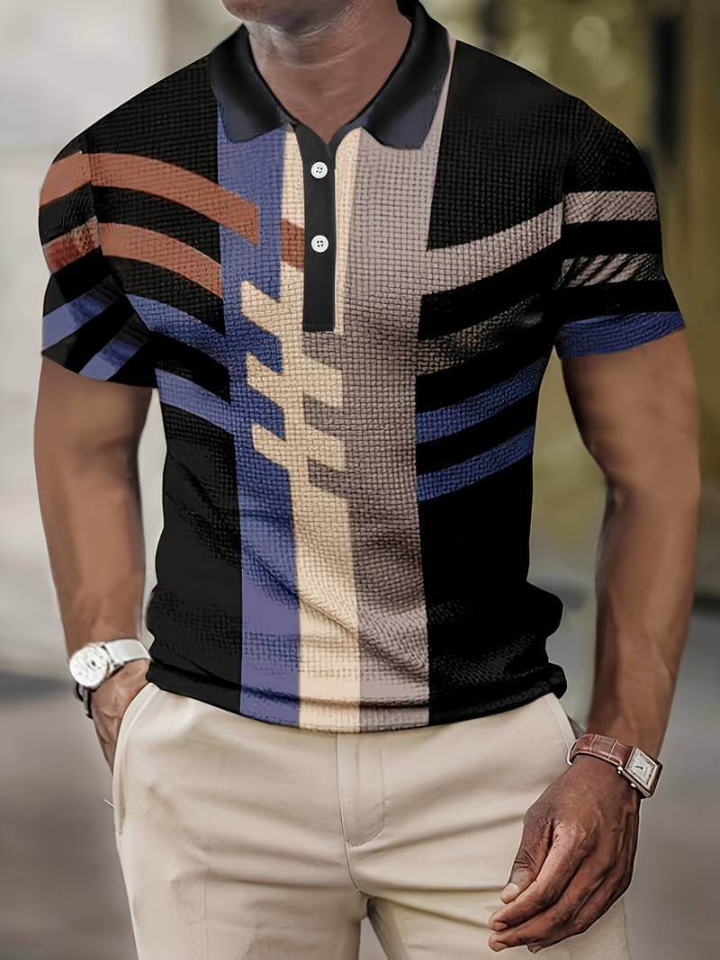 Lässiges Vintage Herren Polohemd