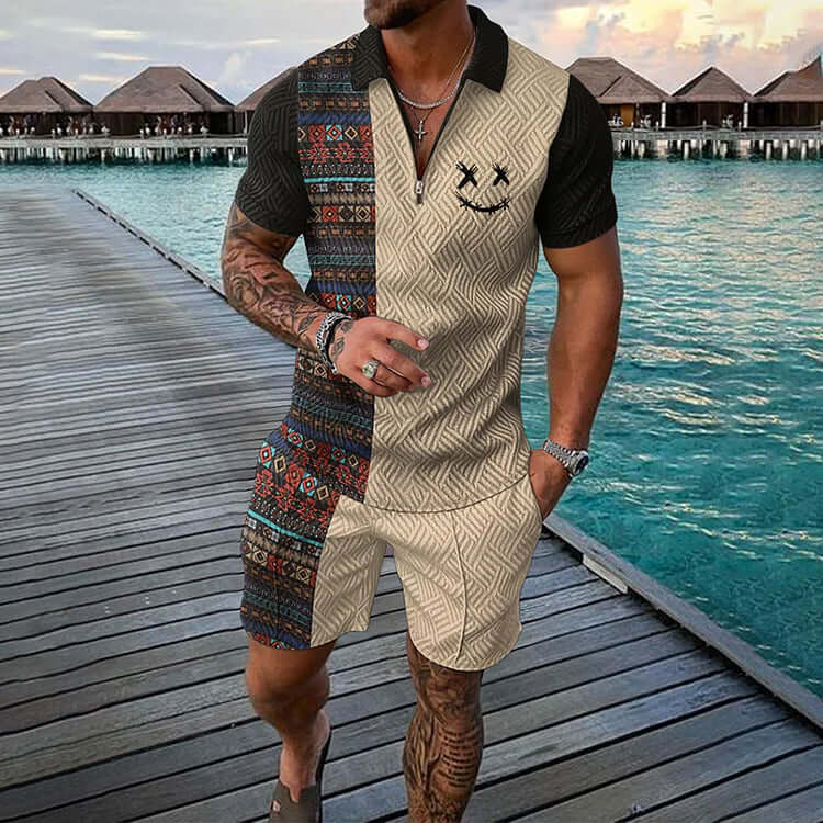 Sommerliches Poloshirt-Set für Herren