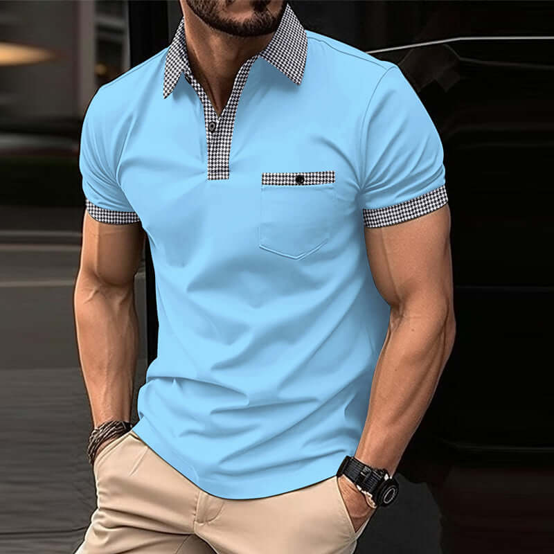 Elegantes Herren-Poloshirt mit Karomuster