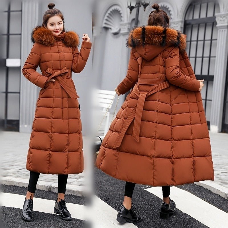Yelena | Warmer Pelzkragenmantel für Frauen, Vintage-Stil, dicker Mantel