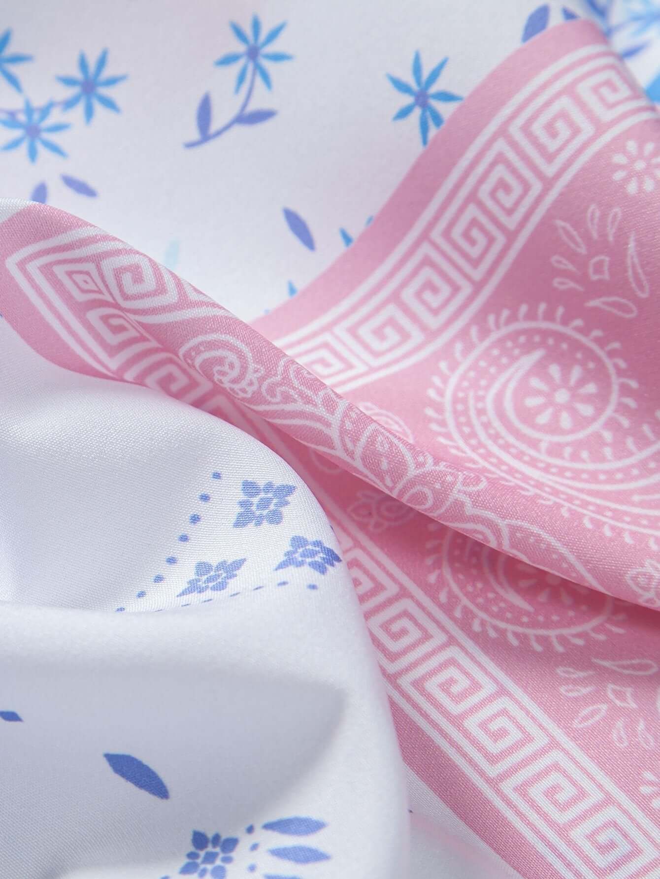Elegantes Paisley-Blumen-Shirt mit Knöpfen