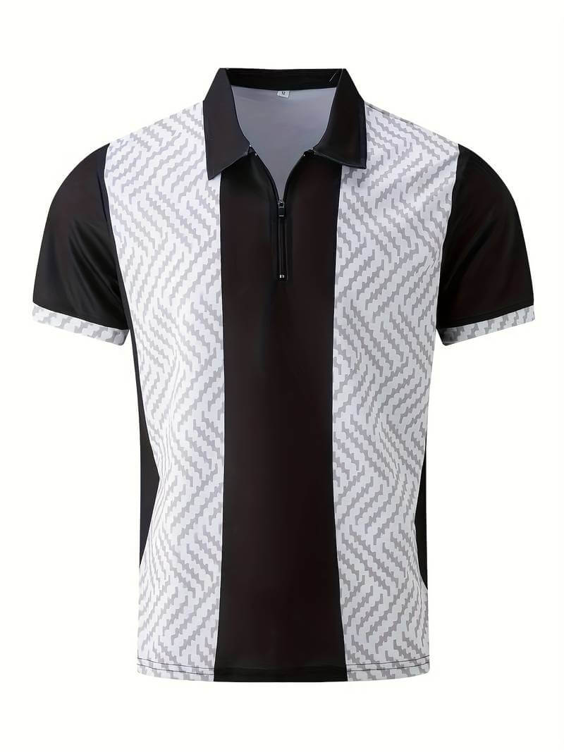 Farbblock-Golfshirt Herren - Atmungsaktiv & Elegant