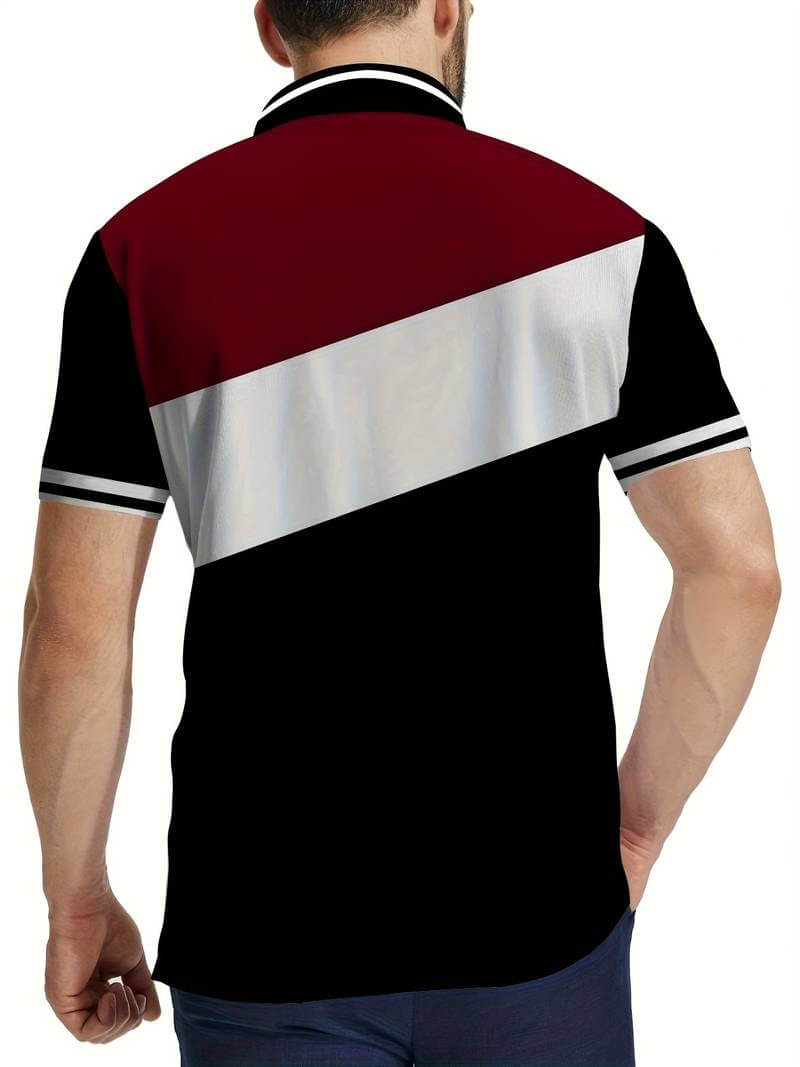 Golf-Top Herren- Kontrastfarbdruck