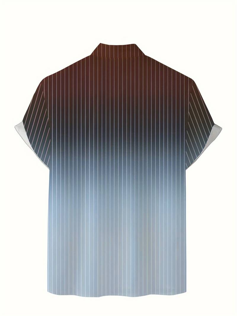 Kurzarm-Button-Down-Shirt mit Farbverlauf