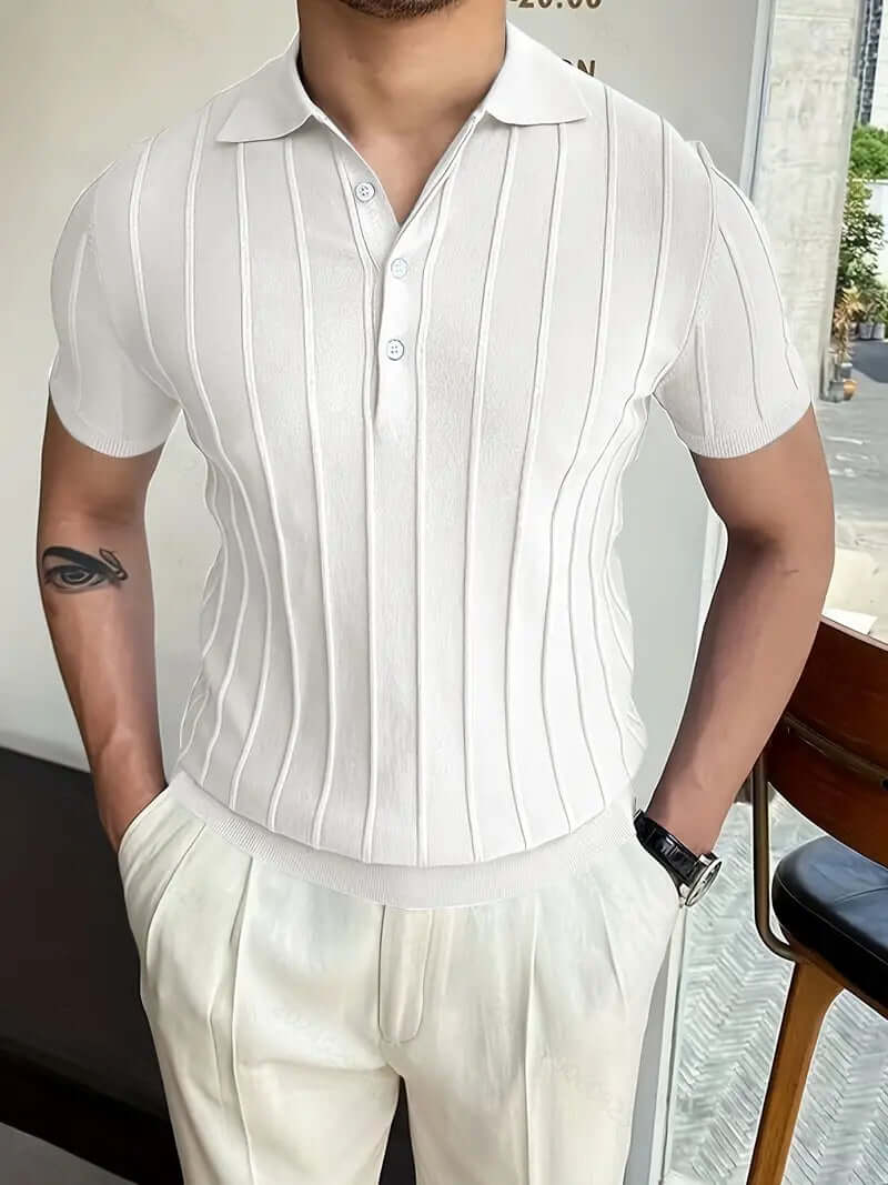 Gestreiftes Chic Poloshirt Herren