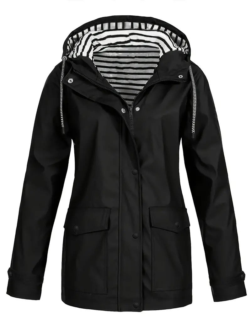 Gerda™ | Stilvolle wasserdichte Jacke mit gestreiftem Futter