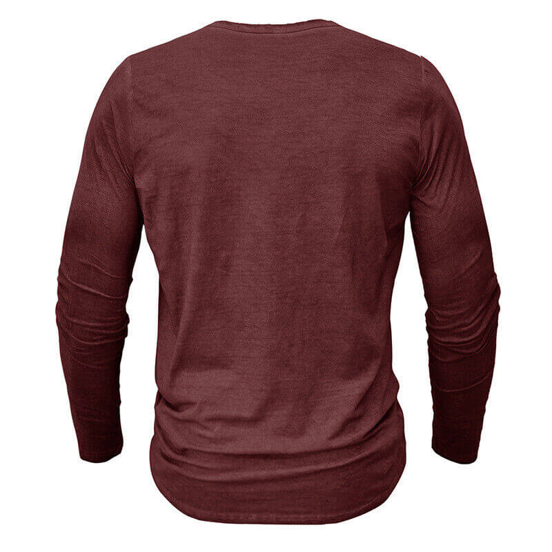 Langarm Henley-Shirt für Herren