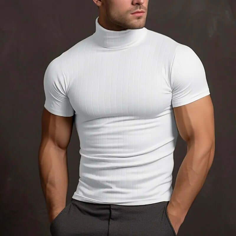 Herren Rollkragen T-Shirt - schlicht und elegant