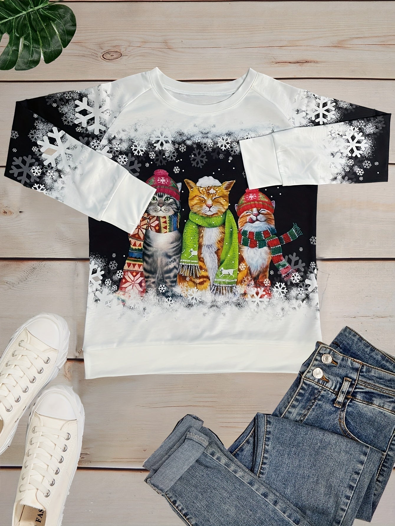 Weihnachtlicher Winterpullover für Damen