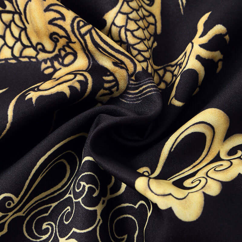 Komfortables Herren Kurzarm Hemd mit Drachen Design