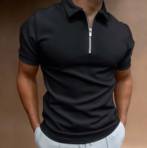 Elegantes Herren-Poloshirt mit Reißverschluss