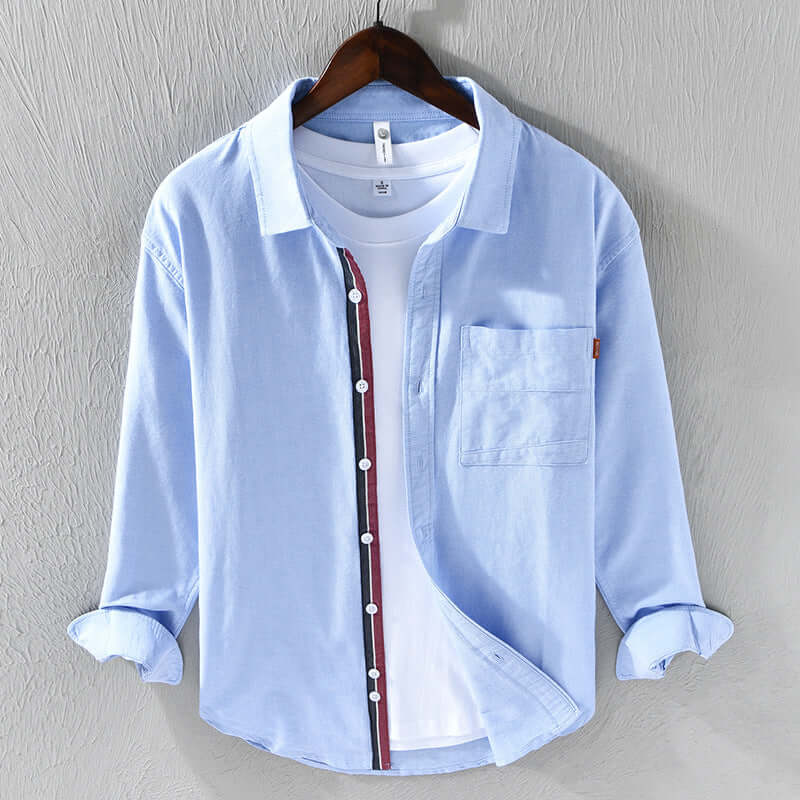 Elegantes Herren Oxford Hemd Baumwolle
