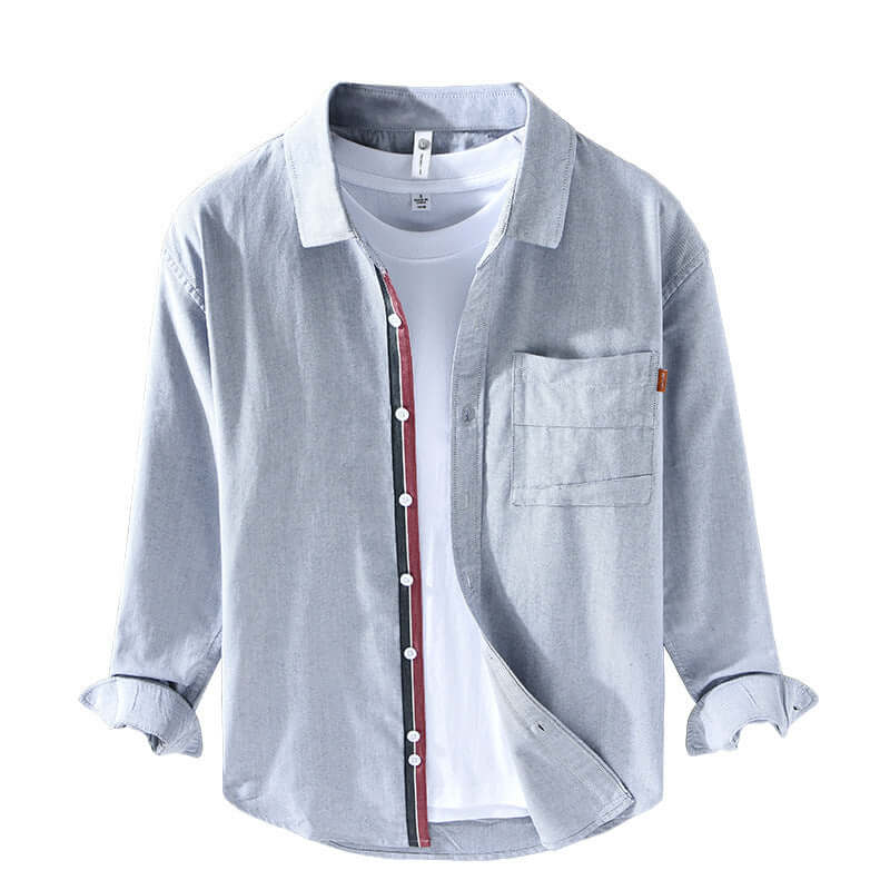 Elegantes Herren Oxford Hemd Baumwolle
